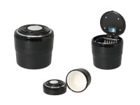 Autoaschenbecher "Schwarz/Silber" mit LED...