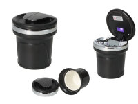 Autoaschenbecher "Schwarz/Silber" Carbonoptik...