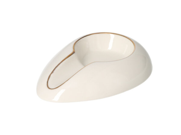 Zigarrenaschenbecher "Weiß" Keramik, 1 Ablage, 12x9x2,5cm