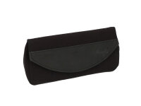 Pfeifentasche Leinen 1er, schwarz mit Kautschuk