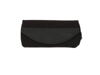 Pfeifentasche Leinen 1er, schwarz mit Kautschuk