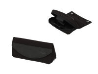 Pfeifentasche Leinen 2er, schwarz mit Kautschuk