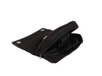 Pfeifentasche Leinen 2er, schwarz mit Kautschuk