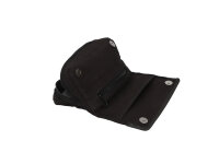 Pfeifentasche Leinen 2er, schwarz mit Kautschuk