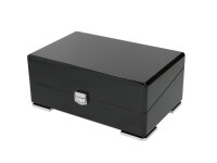 Humidor schwarz Hochglanz, 23,7x15,5x10,2cm, ohne Hygrometer