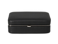 Reisehumidor Diamond schwarz mit Cutter, 19x12,5x7cm