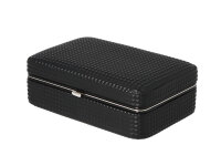 Reisehumidor Diamond schwarz mit Cutter, 19x12,5x7cm