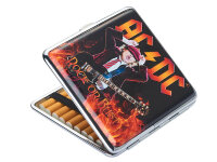 Zigarettenetuis "AC/DC", für 20 Zig., mit Gummiband, 4-fach sortiert 12er Display