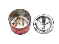 Drehaschenbecher "AC/DC" Ø 9,1 cm, H: 12,5 cm, 6er Display