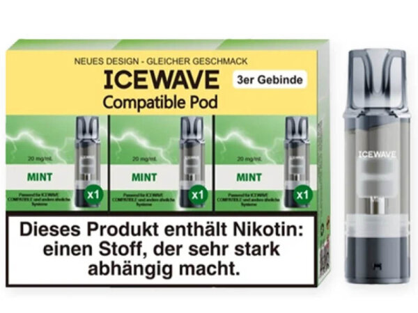 ICEWAVE 3 in 1 Pod - Mint (Minze) - 20mg - 3er Set
