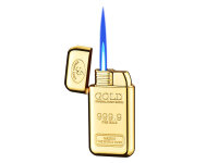 Sturmfeuerzeuge "Goldbar" Jet-Flame Metall, 12er Display