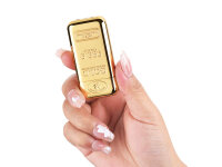 Sturmfeuerzeuge "Goldbar" Jet-Flame Metall, 12er Display