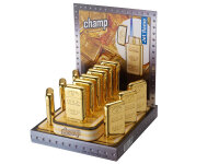 Sturmfeuerzeuge "Goldbar" Jet-Flame Metall, 12er Display