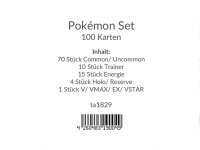 Pokémon Karten Set - 100 deutsche Karten 1 V, VMAX, VSTAR, EX inkl.