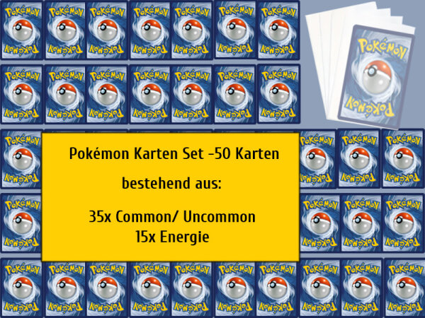 Pokémon Karten Set - 50 Karten