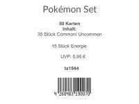 Pokémon Karten Set - 50 Karten