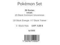 Pokémon Karten Set - 50 Karten