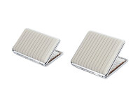 Zigarettenetuis "GROOVED", 2 Gr., 3 Farb.., mit Gummiband, 12er Display