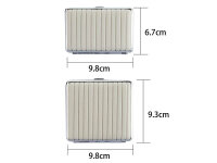 Zigarettenetuis "GROOVED", 2 Gr., 3 Farb.., mit Gummiband, 12er Display