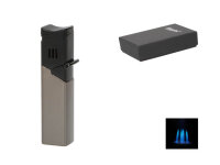 Zigarrenfeuerzeug "Schwarz/Anthrazit" 4xJet,...