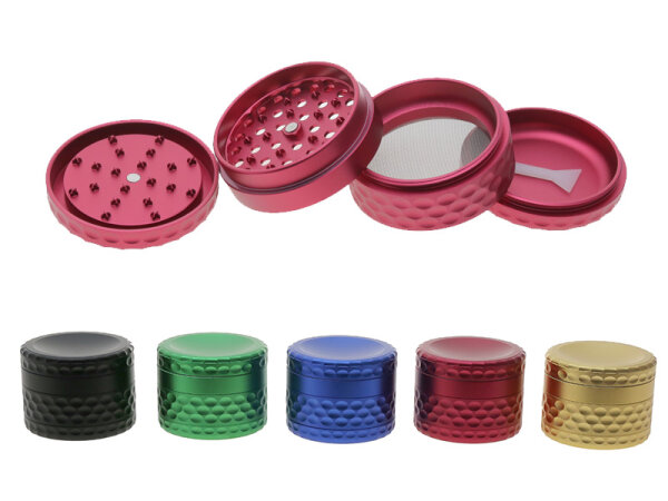 Grinder "Wabenrelief" 4-tlg.; 5-fach sortiert; &Oslash; 55 mm; 6 x 5 cm; einzeln