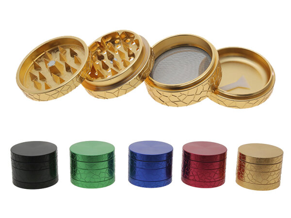 Grinder "Netz" 4-tlg.; 5-fach sortiert; &Oslash; 52 mm; H&ouml;he 4,8 cm; einzeln