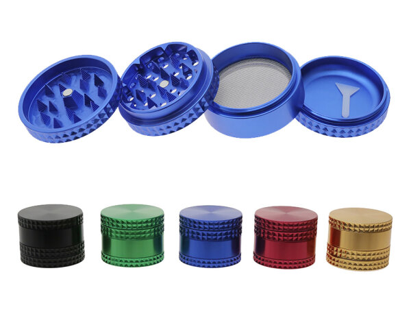 Grinder "Raute" 4-tlg., 5-fach sort.; &Oslash; 52 mm; H&ouml;he 4,8 cm; einzeln