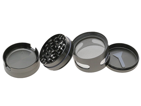 Grinder "Aschenbecher" 4-tlg.; 2-fach sort.; &Oslash; 48 mm; H&ouml;he 5,8 cm; einzeln