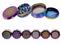 Grinder "Mandala"; regenbogenfarbig; 4-tlg.;...