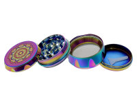 Grinder "Mandala"; regenbogenfarbig; 4-tlg.;...