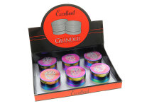 Grinder "Skull" regenbogenfarbig; 4-tlg.; &Oslash; 48 mm; H&ouml;he 3,3 cm