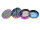 Grinder "Hanfblatt"; regenbogenfarbig; 4-tlg.; 6-fach sort.; &Oslash; 45 mm; H&ouml;he: 3,7 cm, einzeln