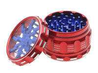 Grinder "Rot-Blau" Metall; 4-tlg.;  &Oslash; 55 mm; H&ouml;he 4,7 cm