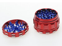 Grinder "Rot-Blau" Metall; 4-tlg.;  &Oslash; 55 mm; H&ouml;he 4,7 cm