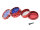Grinder "Rot-Blau" Metall; 4-tlg.;  &Oslash; 55 mm; H&ouml;he 4,7 cm