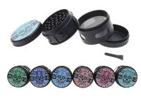 Grinder "Skull" schwarz; 4-tlg.; 6-fach sort.;...