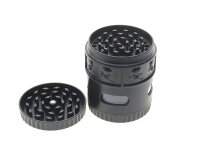 Grinder "Skull" schwarz; 4-tlg.; 6-fach sort.; &Oslash; 50 mm; H&ouml;he: 6,5 cm; einzeln