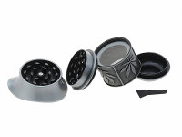 Grinder "Lentikular" 4-tlg.; 6-fach sort.; &Oslash; 35 mm; H&ouml;he: 7 cm; einzeln