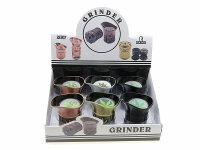 Grinder "Lentikular" 4-tlg.; 6-fach sort.; &Oslash; 35 mm; H&ouml;he: 7 cm; einzeln