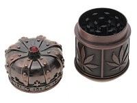 Grinder "Crown" gold/ bronze; &Oslash; 34 mm, H&ouml;he: 6,5 cm; einzeln