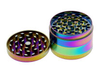 Grinder "Gold" regenbogenfarbig; 4-tlg.; &Oslash; 45 mm; H&ouml;he 3,6 cm