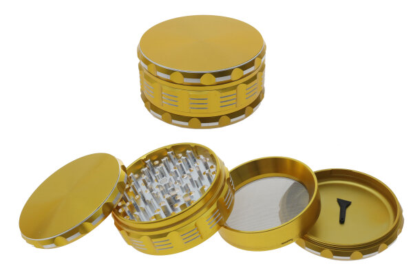 Grinder "XXL Premium" 4-tlg.; &Oslash; 9 cm; H&ouml;he 5 cm