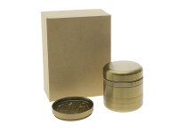 Grinder "Deluxe S" 5-tlg. mit 2 versch. Schneidebl&ouml;cke; gold, &Oslash; 50 mm; H&ouml;he 5,5 cm