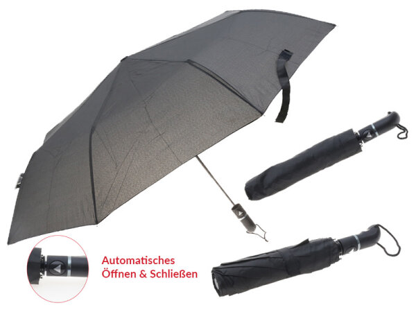 Regenschirm ca. 100 cm, schwarz, f&uuml;r die Tasche