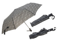 Regenschirm ca. 100 cm, grau-schwarz mit Muster, f&uuml;r...