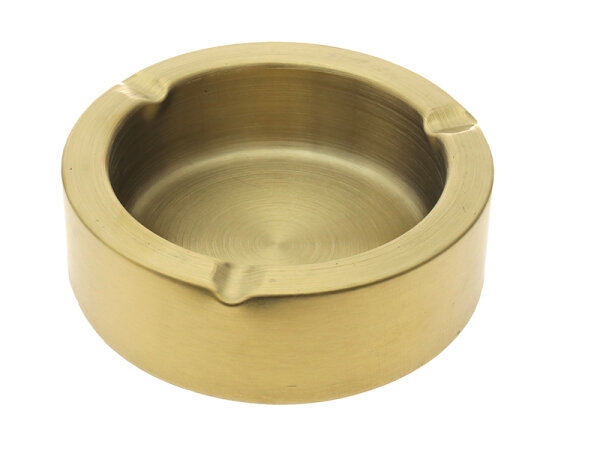 Aschenbecher "GOLD"; &Oslash; 12 cm; H&ouml;he: 3,6 cm