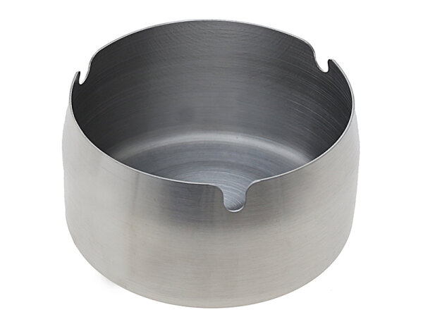 Aschenbecher "L" silber, matt geb&uuml;rstet; &Oslash; 9,5 cm; H&ouml;he 5,3 cm