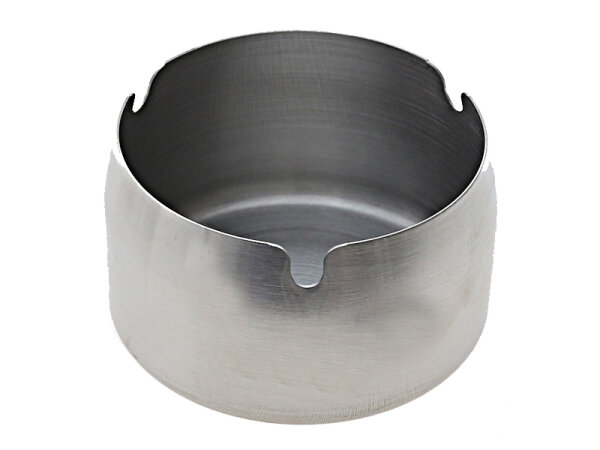 Aschenbecher "M" silber, matt geb&uuml;rstet; &Oslash; 8,5 cm; H&ouml;he 5,3 cm