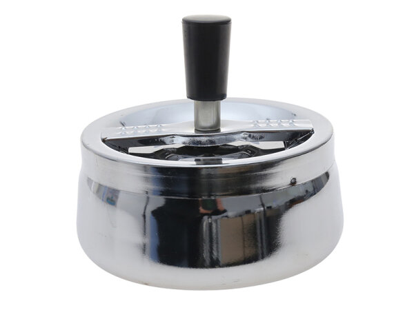 Schleuderaschenbecher "Silber"; &Oslash; 11,5 cm; H&ouml;he 5,5 (10,5 cm)