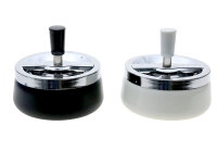 Schleuderaschenbecher wei&szlig; oder schwarz; 2-fach...